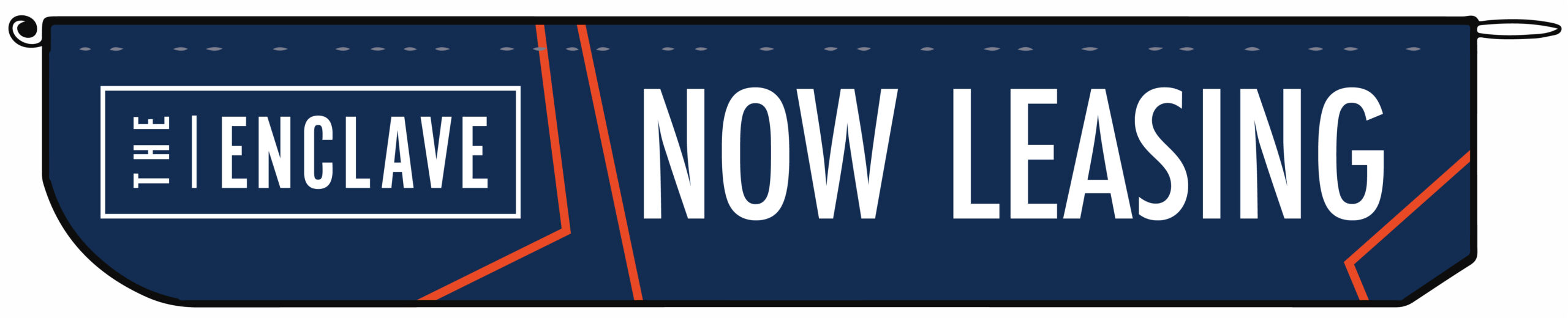 The Enclave 16 x 3 foot Now Leasing Flag The Enclave 16 x 3 foot Now Leasing Flag
