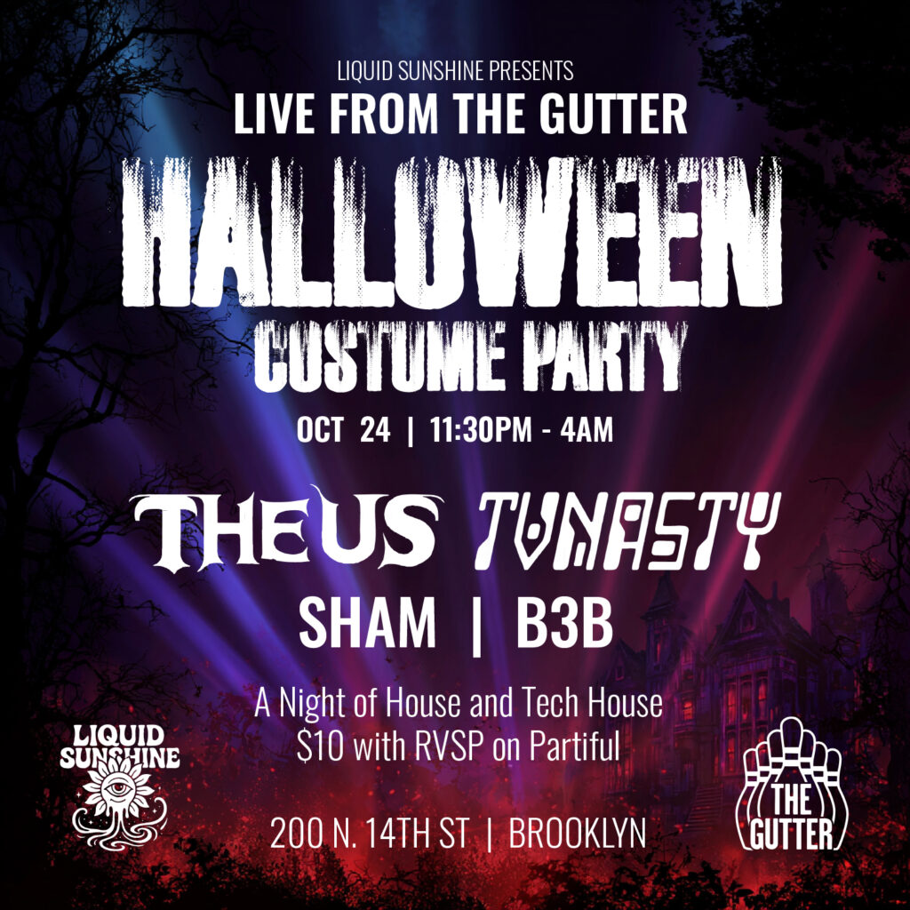flyer for local rave halloween costume party made with midjourney and adobe illustrator